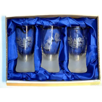 Pískované panáky - Prstýnky s květinou a čáp (poslední kus)