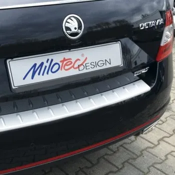 Lišta karosérie Milotec Kryt prahu pátých dveří Škoda Octavia III RS Liftback (2013 - 2019), stříbrný -