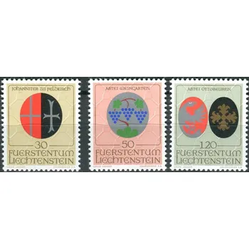 Poštovní známka (1971) MiNr. 548 - 550 ** - Lichtenštejnsko - Erb duchovních patronů (III)