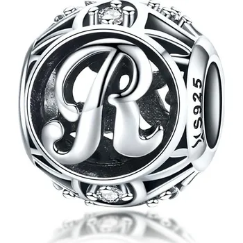 Přívěsek Elenys stříbrný přívěsek korálek písmeno R