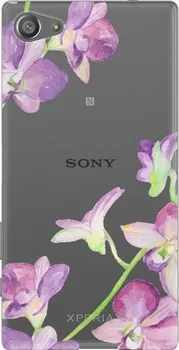 Pouzdro na mobilní telefon iSaprio Purple Orchid pro Sony Xperia Z5 Compact průhledné