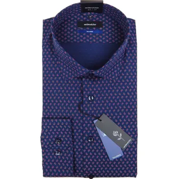 Pánská košile HEDVA ČESKÝ BROKÁT Košile DR New Kent bussines tureček tmavě modrá Velikost: 38