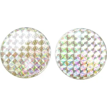 Samolepicí dekorace na vozidlo 3D kulaté pružné bílé gelové odrazky, 50 mm, 2 ks