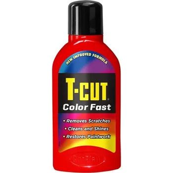 Autokosmetika Carplan Barevná leštěnka T-CUT se třemi typy vosků, červená, 500 ml
