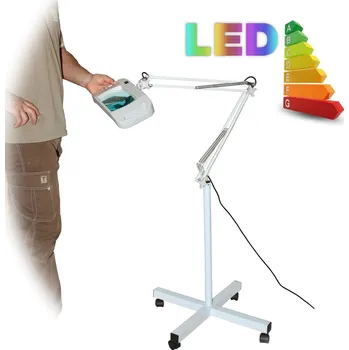 Stojací lampa LED lampa se zvětšovacím sklem T86-F zvětšení 5 dioptrií