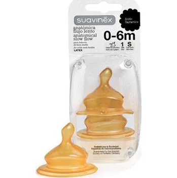 Savička 2x savička anatomická - široké hrdlo, pomalý průtok, latexová