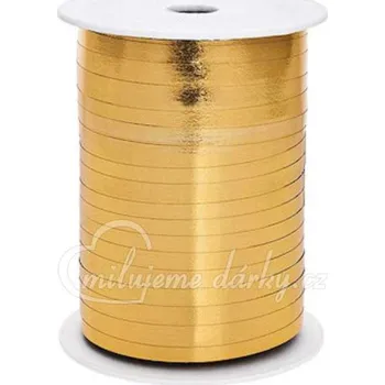 Stuha Stuha vázací na kotoučku zlatá lesklá, šíře 50mm, návin 500m