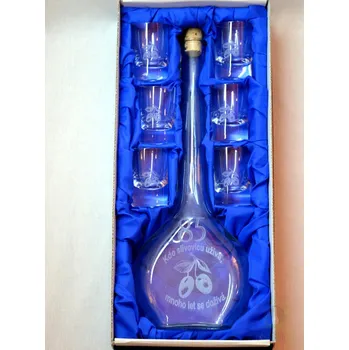 Velká sada láhev pískovaná Contesa 0,5l 85let