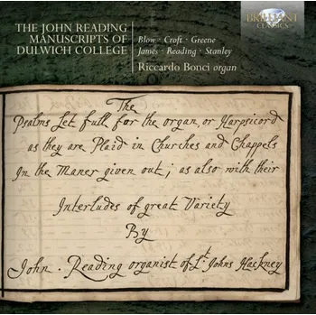Zahraniční hudba The John Reading Manuscripts of Dulwich College (CD) (BRILLIANT CLASSICS)