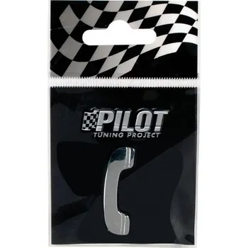 Samolepicí dekorace na vozidlo Pilot Chromovaný samolepící 3D znak (telefon) - Lampa Italy 07907