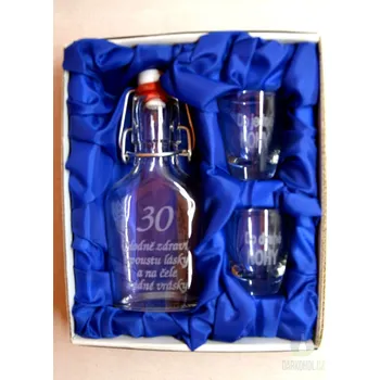 Pískovaná sada Butylka 30let 0,1l