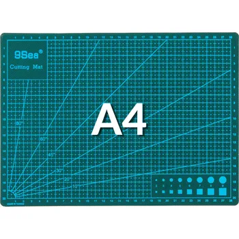 Řezací podložka Pracovní podložka na řezání oboustranná zelená A4 30x22cm