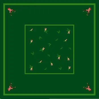 ubrus HEDVA ČESKÝ BROKÁT Ubrus myslivecký TISK jelen a šišky zelená Rozměr ubrusu: 110x110