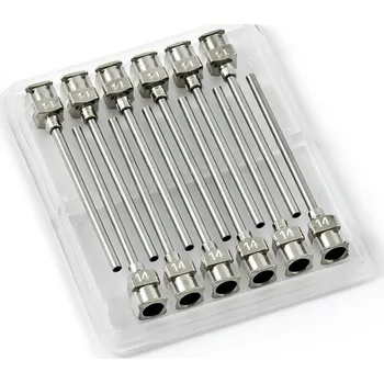 Nástroj na niť a příze Nerezové dávkovací jehly 14G 1,5" set 12ks