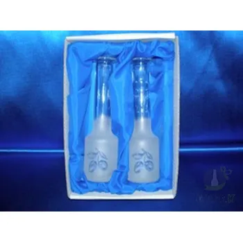 Pískovaná sada panáků - Švestky (zkumavka)