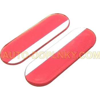 Samolepicí dekorace na vozidlo ADC Gelové 3D reflexní samolepící odrazky na zadní nárazník, 71 x 24 mm, 2 ks