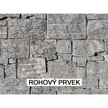 Obklad Rohový prvek přírodní kámen WALLSTONE G695 Granite Grey na síťce