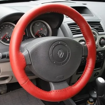 Potah na volant Maria Cavallo Kožený potah volantu A 37-39 cm, červený