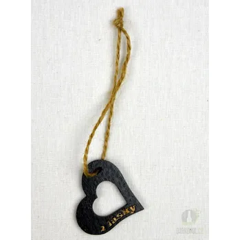 Srdíčko velké černé otvor-z lásky