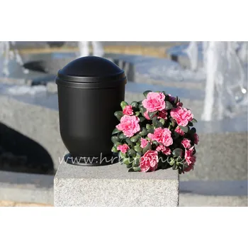 Smuteční dekorace Hřbitovní urna plastová černá