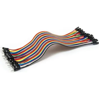 Elektrický konektor Sada propojovacích drátků s kolíkovými konektory samec - samice 40ks