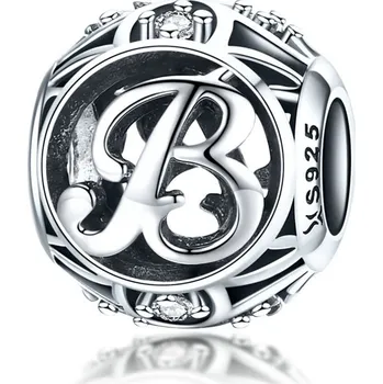 Přívěsek Elenys stříbrný přívěsek korálek písmeno B