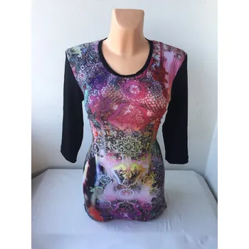 Halenka s delším rukávem RYKA, Barva Jako na obrázku, Velikost M 38 , Materiál 96% Viskoza 4% Lycra