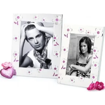 Rám na obraz Kovový svatební fotorámeček 10x15 LA CORUNA pink kph 1302