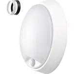 Emos ZM3131 ZURI - LED nástěnné venkovní svítidlo se senzorem IP54, 14W, 3000K, 1000lm (LED kulaté svítidlo na zeď s čidlem pohybu, černá nebo bílá barva ( součástí ))