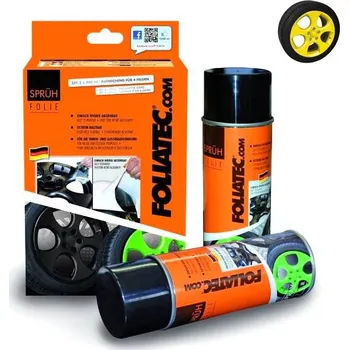 Autolak Foliatec Barva na kola , žlutá lesklá fólie ve spreji, 800 ml