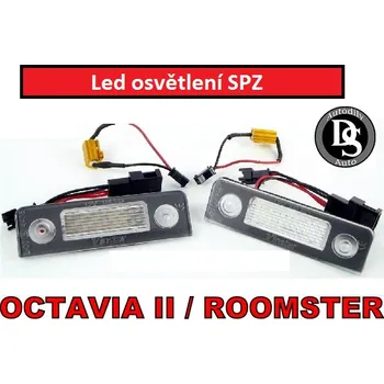 Osvětlení SPZ LED osvětlení SPZ Škoda Octavia II / Roomster 2008-2013 (CANBUS LED, Luxusní vzhled)