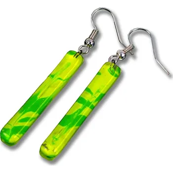 Náušnice Skleněné náušnice zelené DAISY N1403