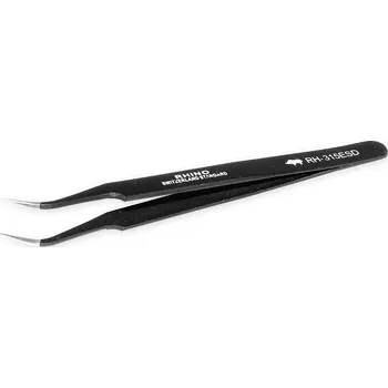 Kosmetická pinzeta ESD pinzeta Rhino zahnutá špičatá RH-315ESD