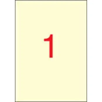 Samolepící etiketa Apli Etiketa, 210 x 297mm, krémová, 20ks/bal., APLI ,balení 20 ks 24527