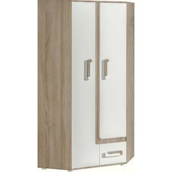 Šatní skříň Casarredo Rohová skříň APETTITA 2 dub jasný/bílá