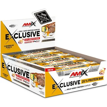 Amix EXCLUSIVE PROTEIN BAR 24x40g Příchuť: Pineapple-Coconut