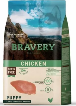 Krmivo pro psa Bravery Dog Grain Free Puppy Large/Medium Chicken