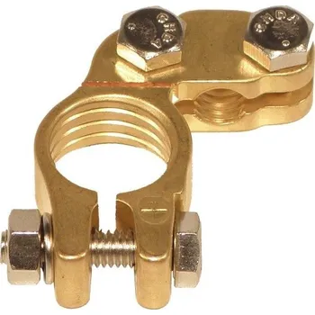 Akumulátorová mosazná svorka (-) - mínus