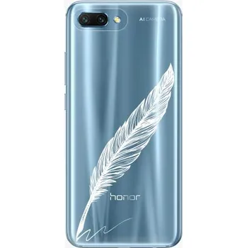 Pouzdro na mobilní telefon iSaprio Writing By Feather White pro Huawei Honor 10