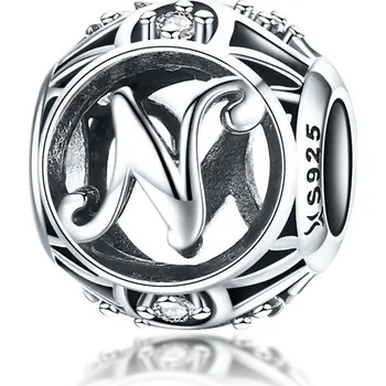 Přívěsek Elenys stříbrný přívěsek korálek písmeno N