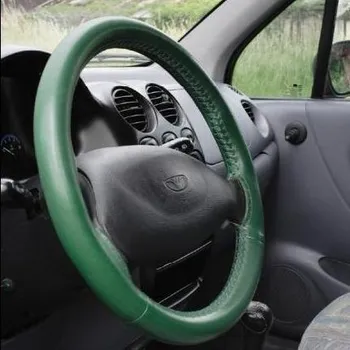 Potah na volant Maria Cavallo Kožený potah volantu D 47-52 cm, zelený