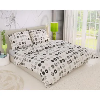 Povlečení Kvalitex Domino béžové krep 140 x 200, 70 x 90 cm