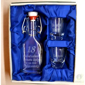 Pískovaná sada Butylka 18let 0,1l