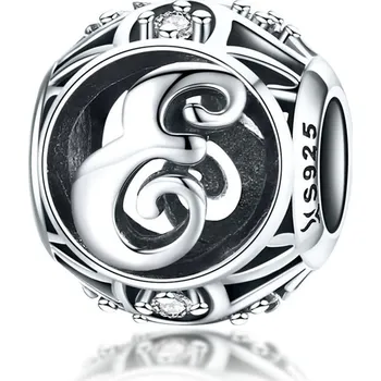 Přívěsek Elenys stříbrný přívěsek korálek písmeno E