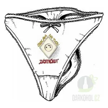 Kalhotky Kalhotky tanga bílé-Čekám na tvou zástrčku - XL