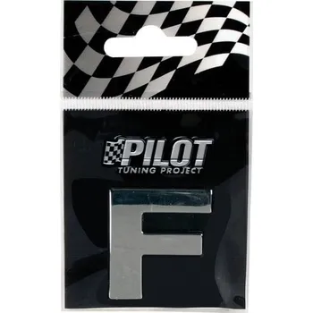 Samolepicí dekorace na vozidlo Pilot Chromované samolepící 3D písmeno (F) - Lampa Italy 07866