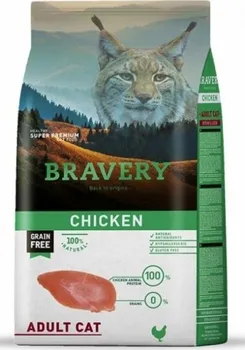 Krmivo pro kočku Bravery Cat Grain Free Adult Chicken