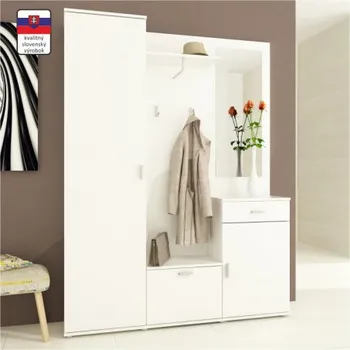 Předsíňová stěna Předsíň, bílá, AMALIA