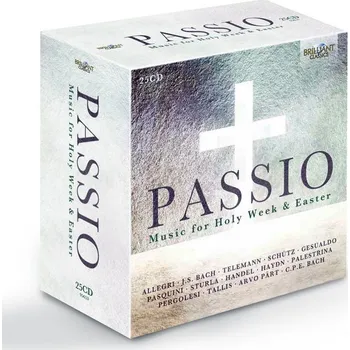 Zahraniční hudba PASSIO Music for the Holy week and Easter (25CD) (Giovanni Pierluigi da Palestrina (1525-1594), Gregorio Allegri (1582-1652), Robert Ramsey (1590-1644), Thomas Weelkes (1575-1623), Thomas Tallis (1505-1585), Tomas Louis de Victoria (1548-1611), Josquin)
