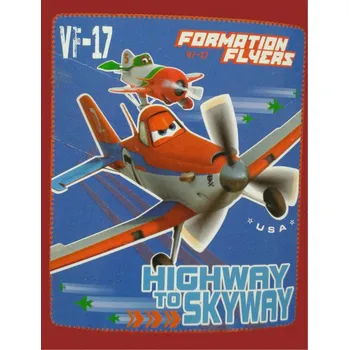 Dětská deka Dětská deka Sun City 120 x 140 Cm, barevná, s motivem Letadla - Planes